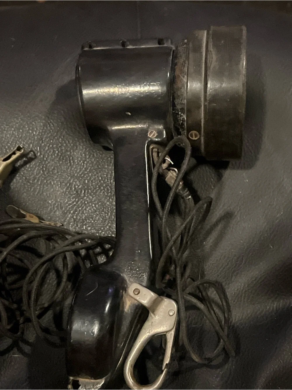 🍓 Vintage Black Telephone Handset – Classic Corded Receiver 🍓
